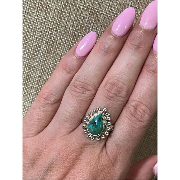 Turquoise Gemstone Ring Size 7 - Picture 6 of 6